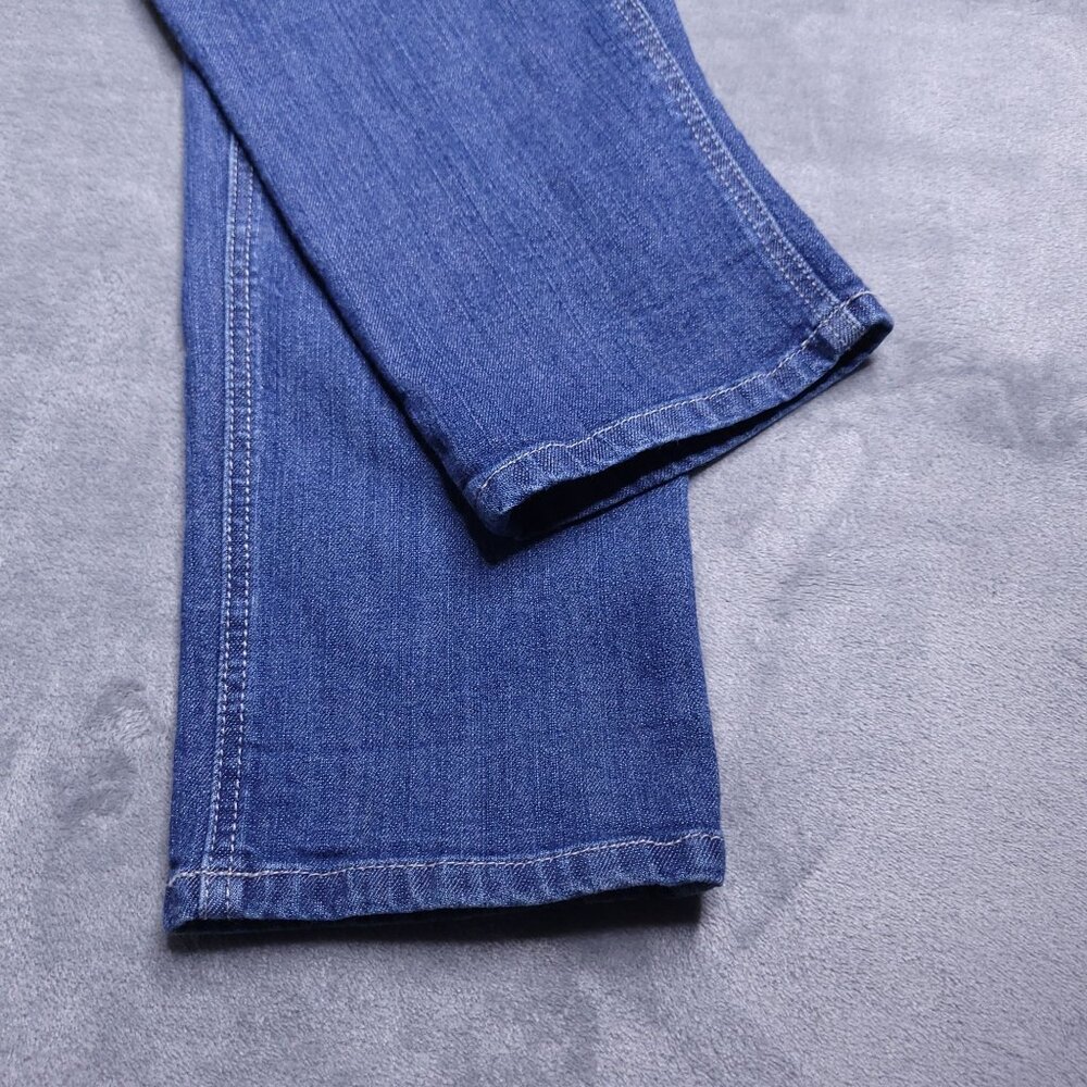 Democracy Girlfriend Fit  Jeans 12 Mid Rise Medium Wash Distressed Embroidered - Picture 6 of 8